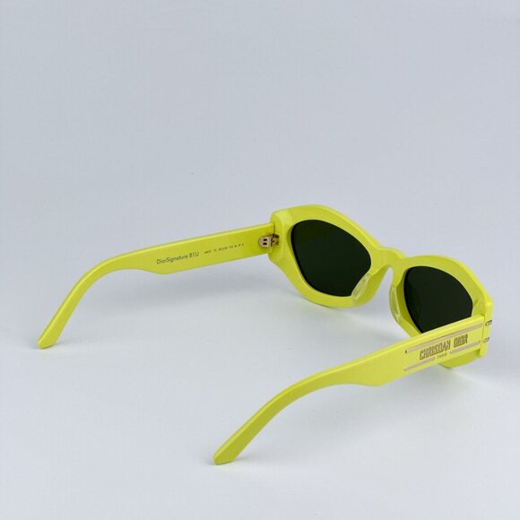 Dior DIORSIGNATURE B1U 66C0 BRAND NEW Sunglasses Yellow Green Women Butterfly